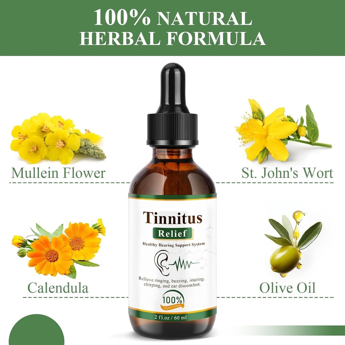 Tinnitus Ear Relief Drops – 60ml